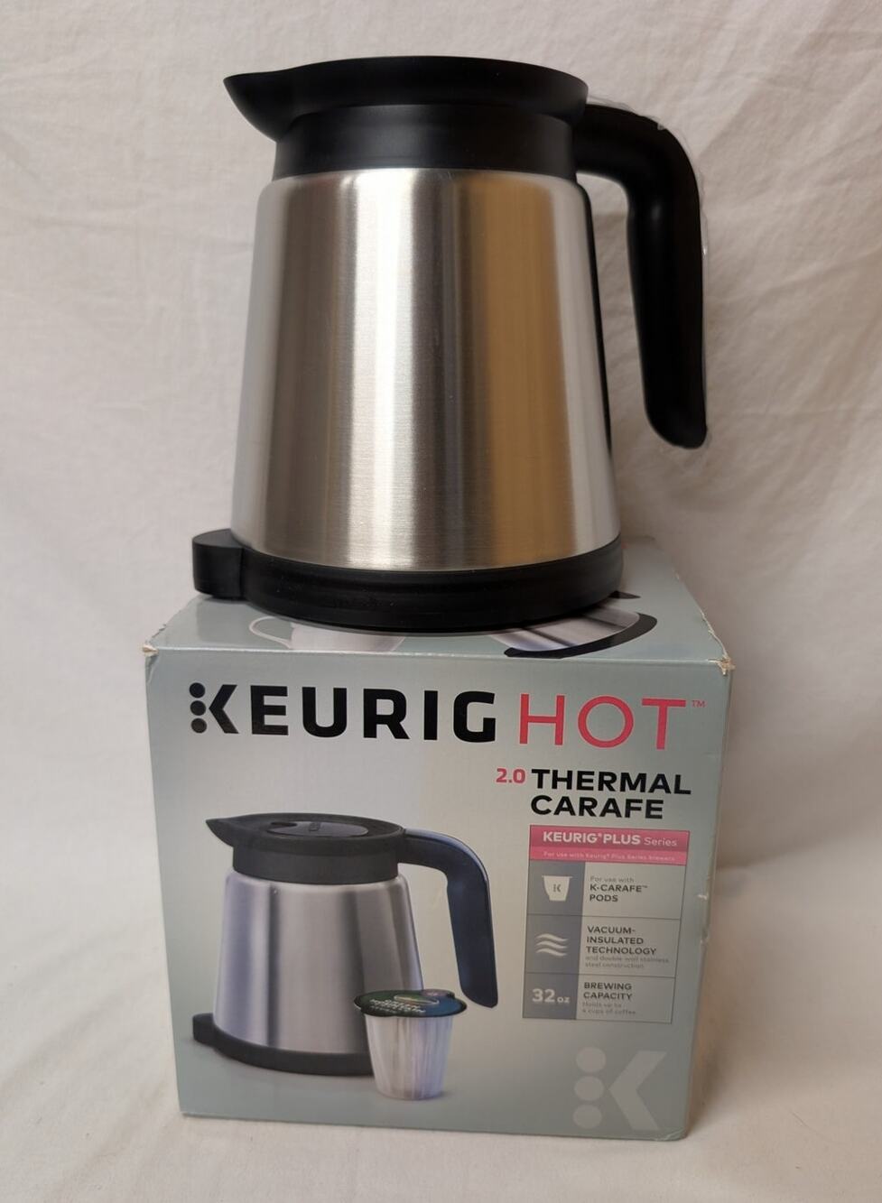 Keurig 2.0 Thermal Carafe 32oz Stainless New In Box